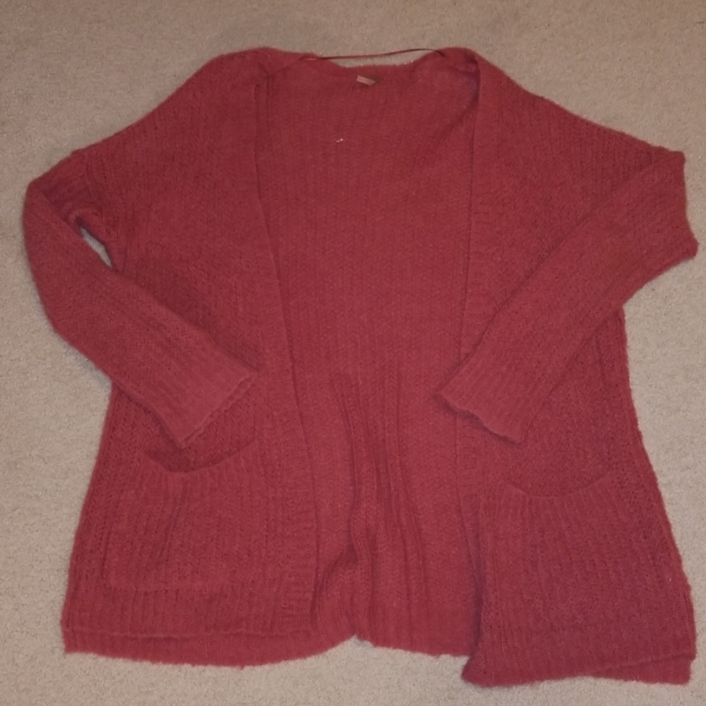 Free People Red Cardigan Size L